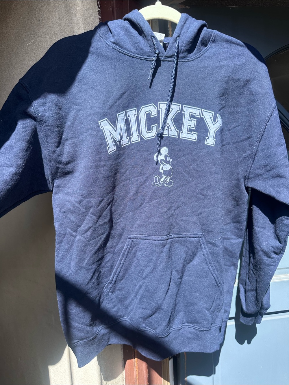 Gildan Navy Pullover Hoodie with Mickey Graphic